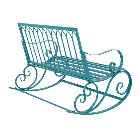 Turquoise Metal Eclectic Bench, , alternate image number null