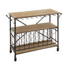 Natural Brown Industrial Metal Wine Storage, 31 x 48, , on-hover image number null