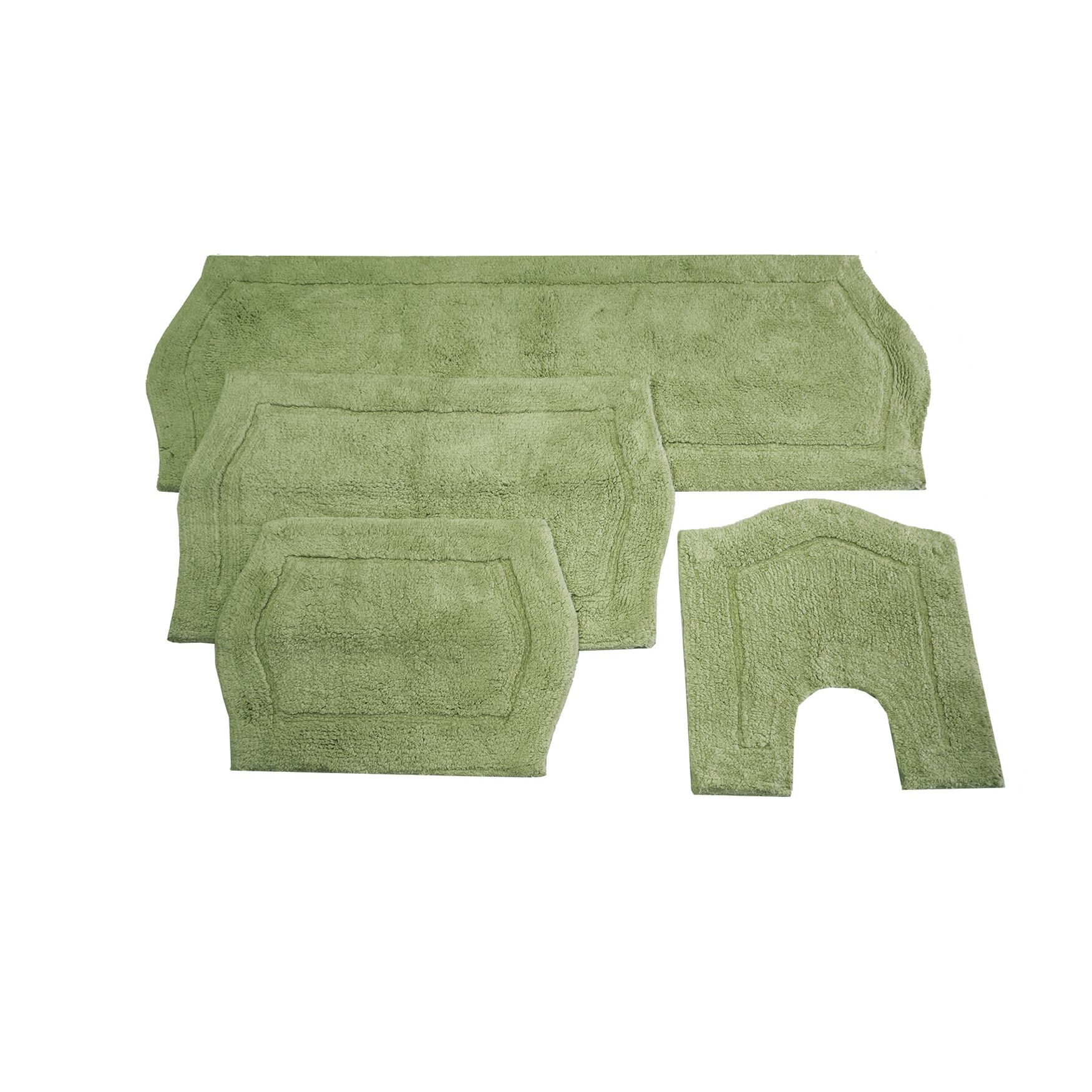 Waterford 4-Pc. Bath Rug Set Blue, SAGE, hi-res image number 0