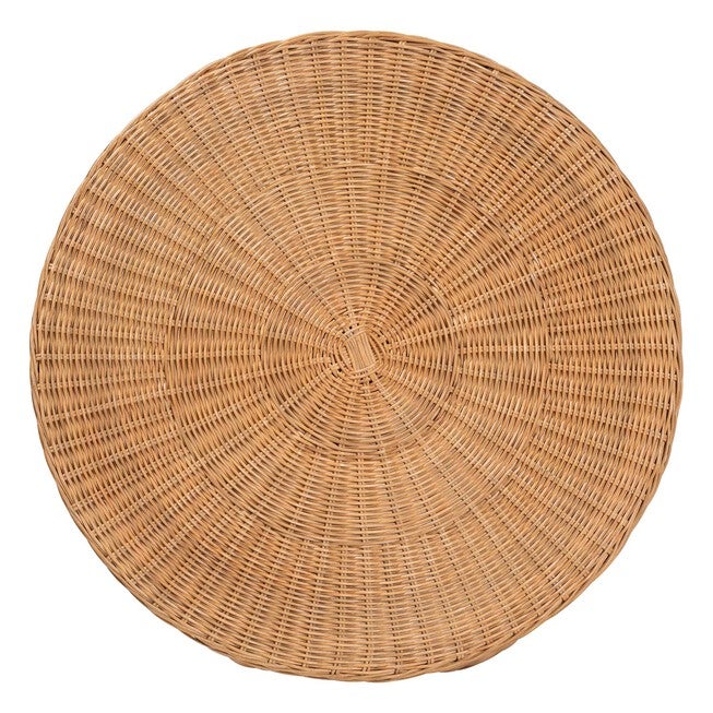 Palm Bohemian Honey Scallop Rattan Console Table, , on-hover image number null