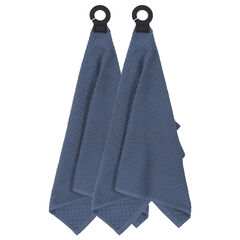 Hook And Hang Woven Kitchen Towel, Set Of Two