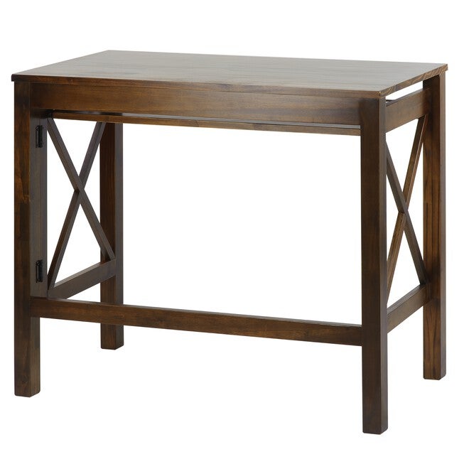 Montego Folding Desk with Pull-Out-Warm Brown, , alternate image number 4