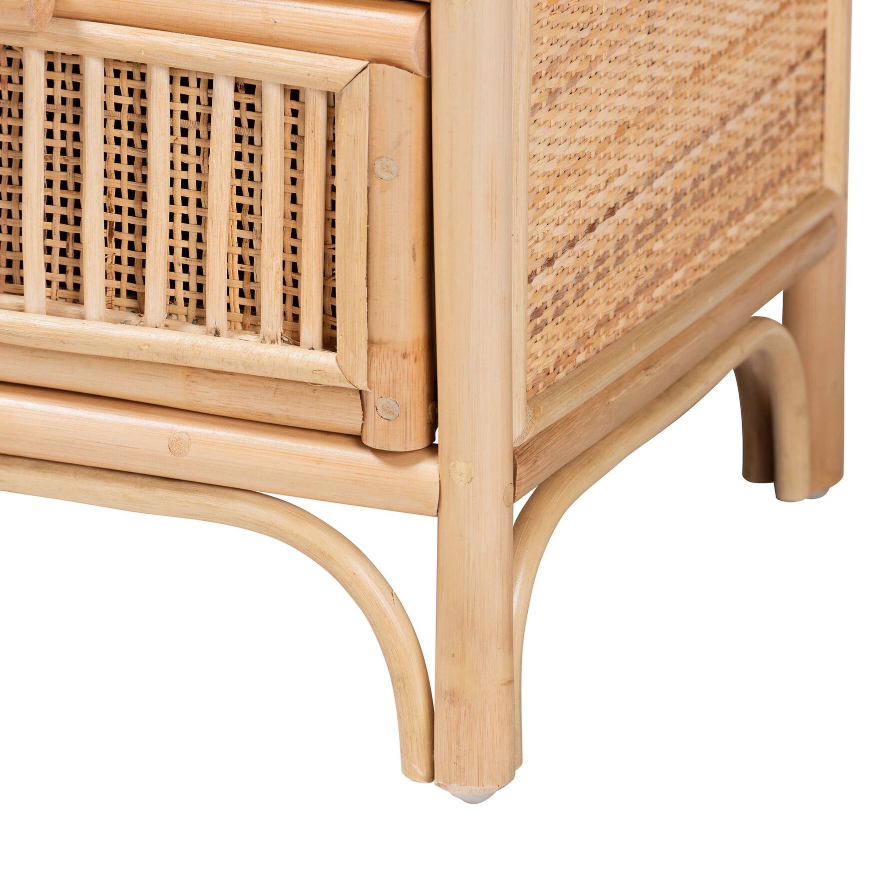 Adrika Bohemian Natural Rattan 2-Drawer Nightstand, , alternate image number 11