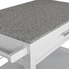 Cameron White Kitchen Cart With Granite Top, , alternate image number null