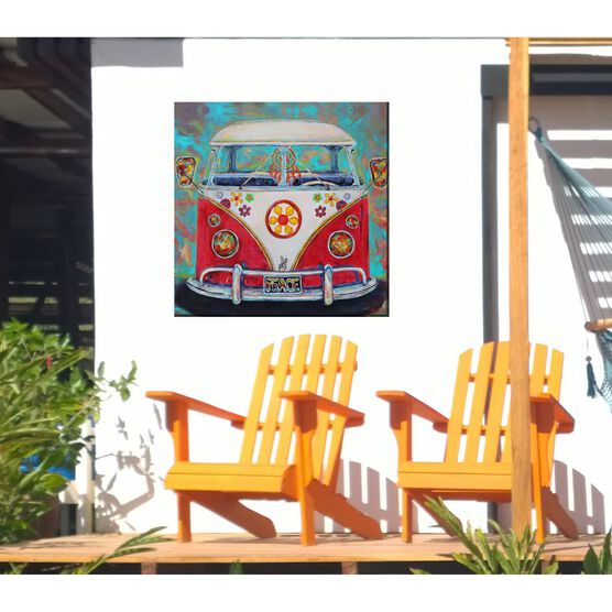 Hippie Van Outdoor Wall Art, , on-hover image number null