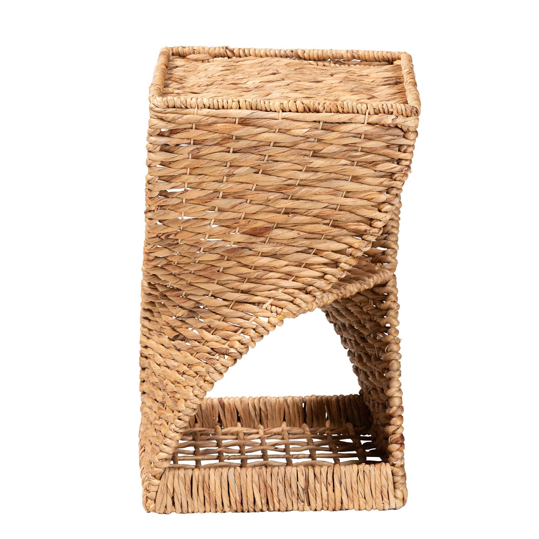 Pelleas Modern Bohemian Natural Brown Seagrass and Wood End Table, , alternate image number 8