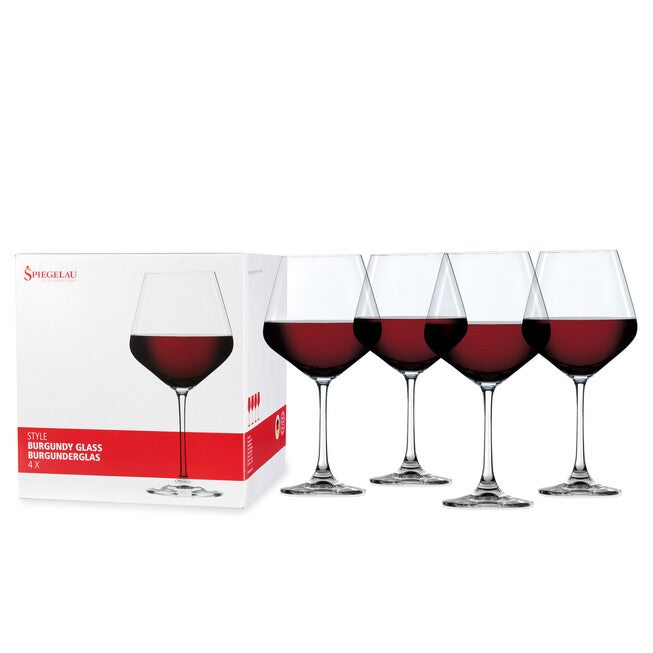Style 22.6 Oz Burgundy Glass (Set Of 4), CLEAR, hi-res image number null