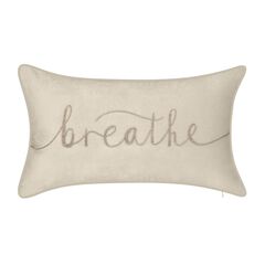 Celebrations ""Breathe"" Embroidered Decorative Pillow