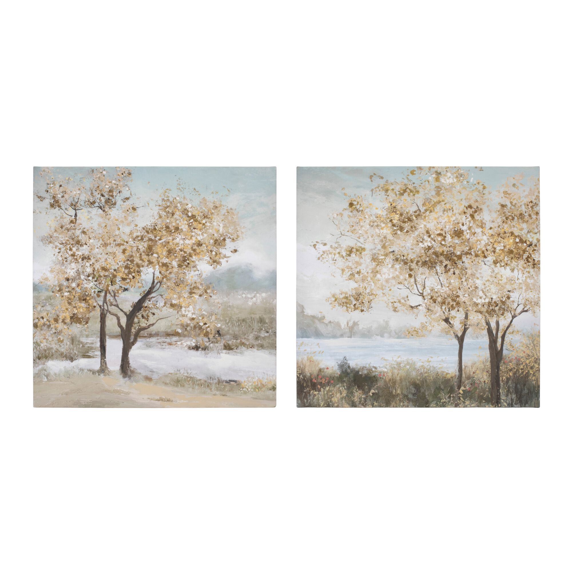 Framed Tree Canvas Art (Set of 2), BLUE BEIGE, hi-res image number 0