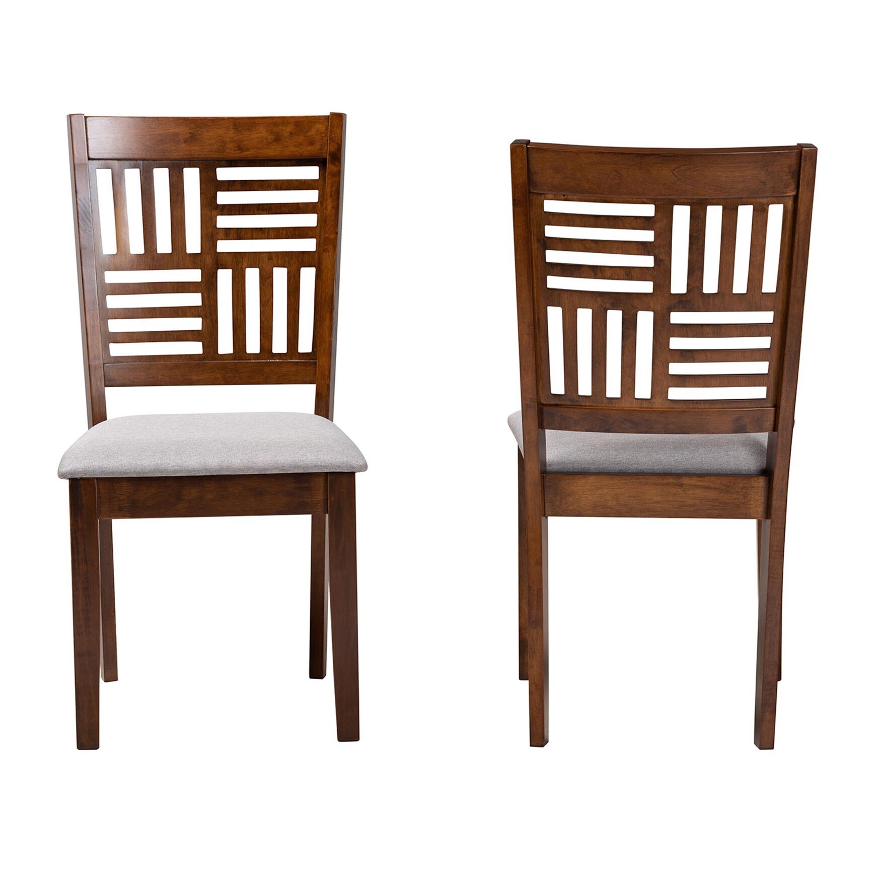 Deanna Modern Beige Fabric And Dark Brown Finished Wood 2-Piece Dining Chair Set, , alternate image number 15
