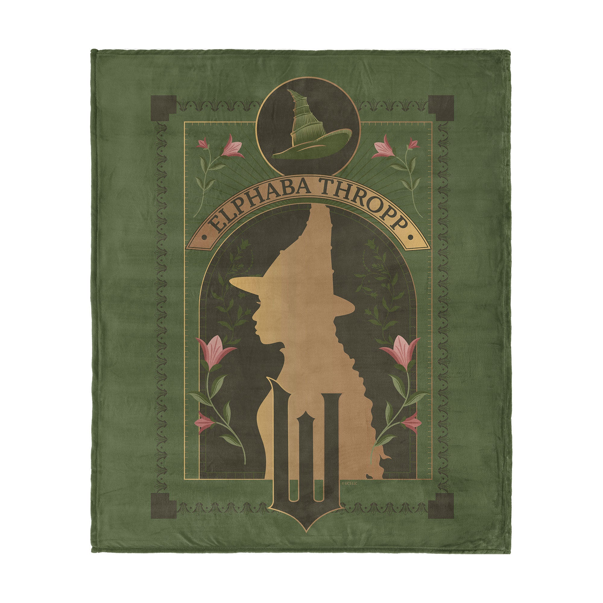 Wicked Elphaba Thropp Silk Touch Throw Blanket 60x80 inches, GREEN, hi-res image number 0