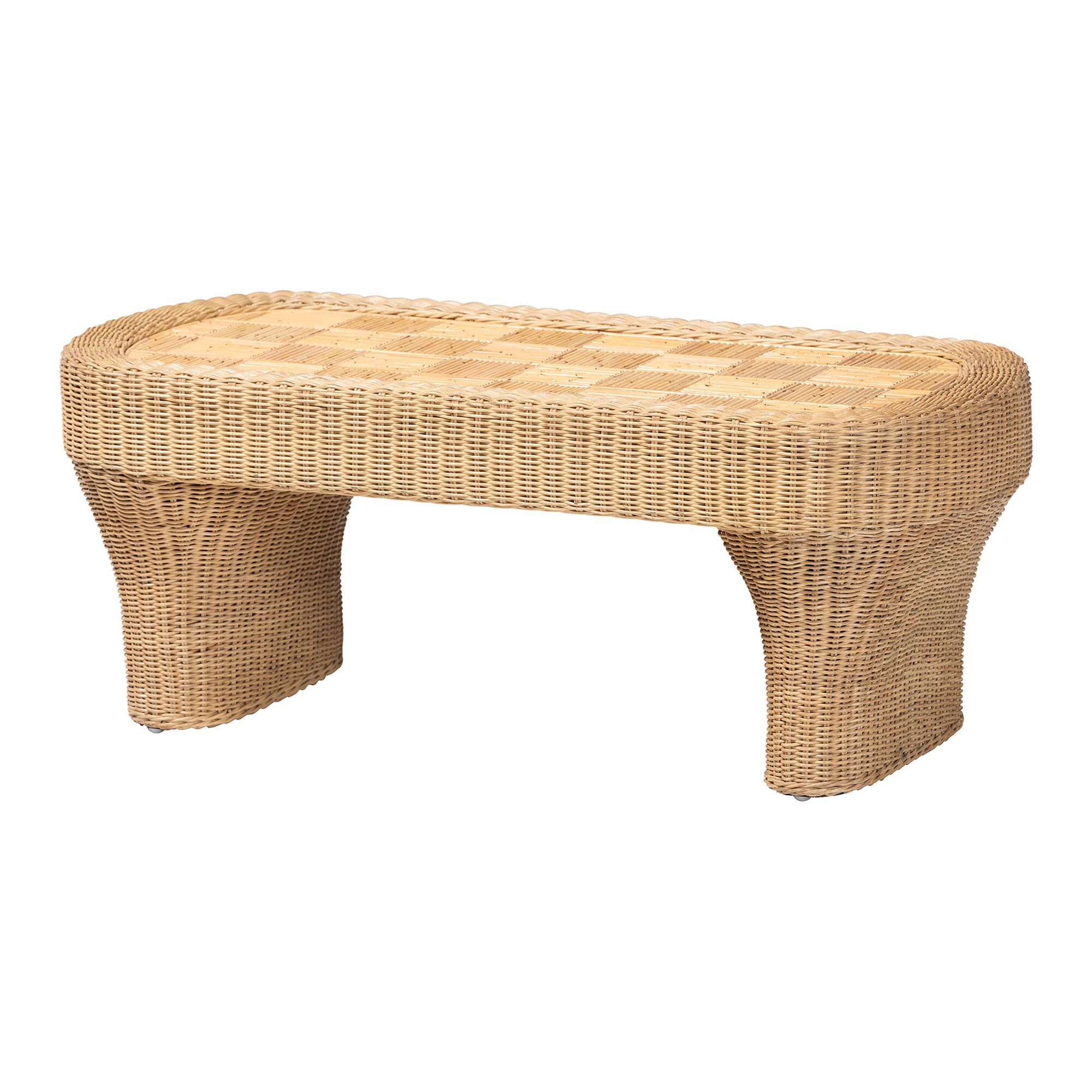 Canika Natural Rattan Coffee Table, NATURAL, alternate image number 1