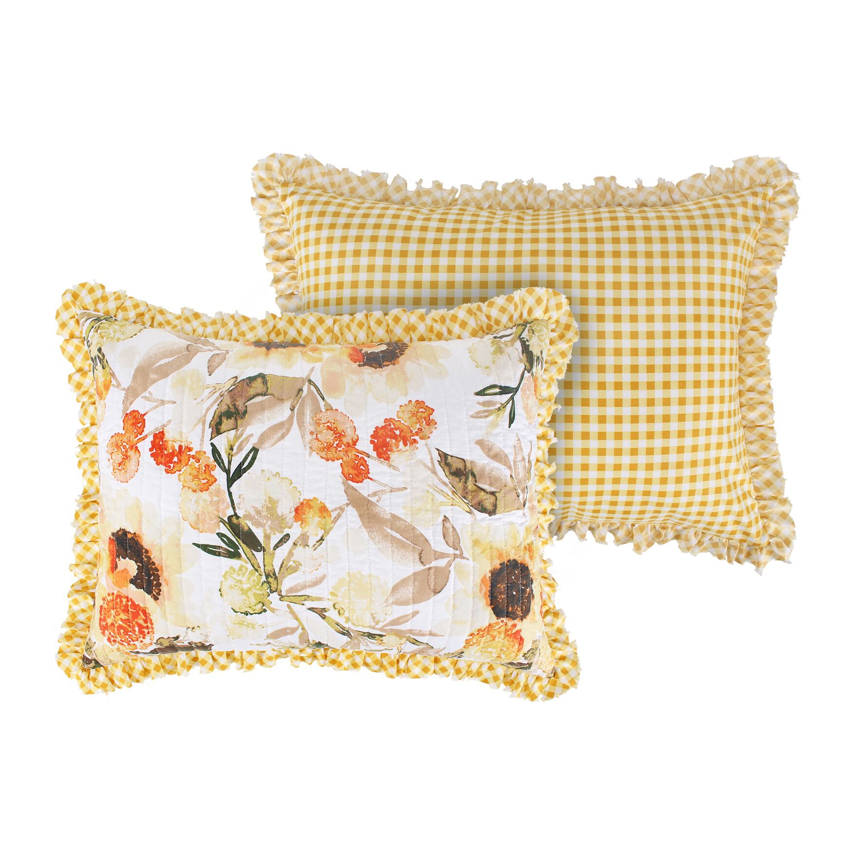 Somerset Ruffled Gingham Quilt And Pillow Sham Set, , alternate image number 4