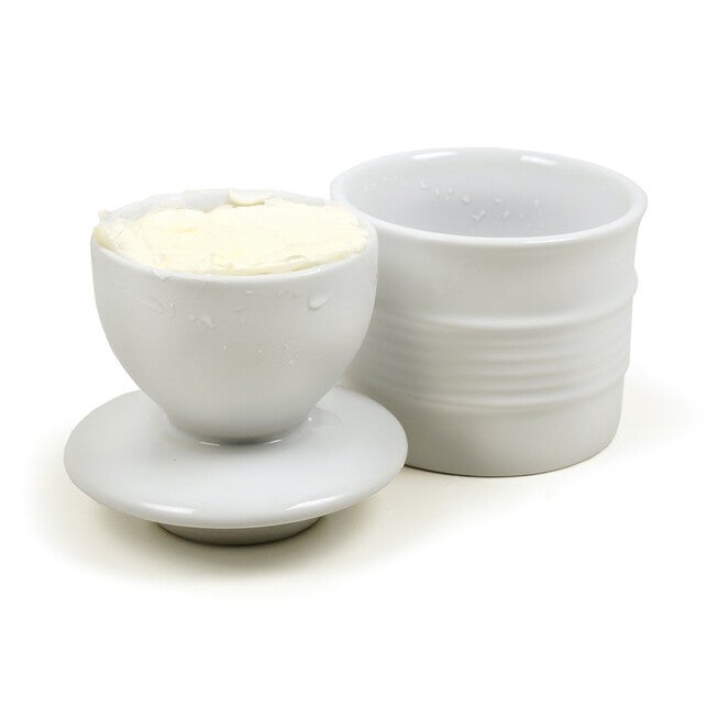 Stoneware Butter Pot - White, , alternate image number 2
