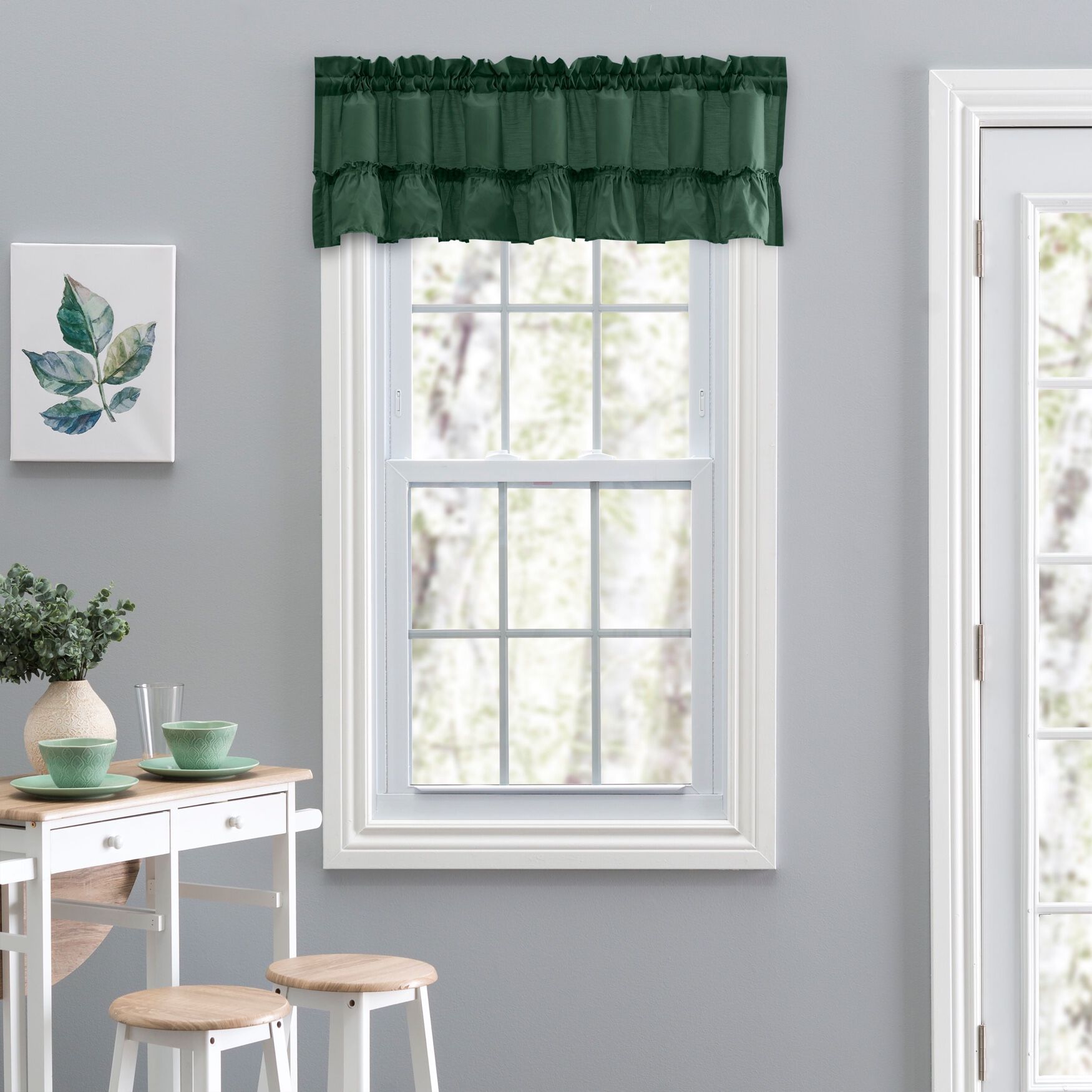 Stacey Curtain Ruffled Filler Valance, HARVEST, hi-res image number 0