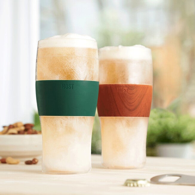 Beer Freeze Cooling Cups In Green (Set Of 2) By, , alternate image number null