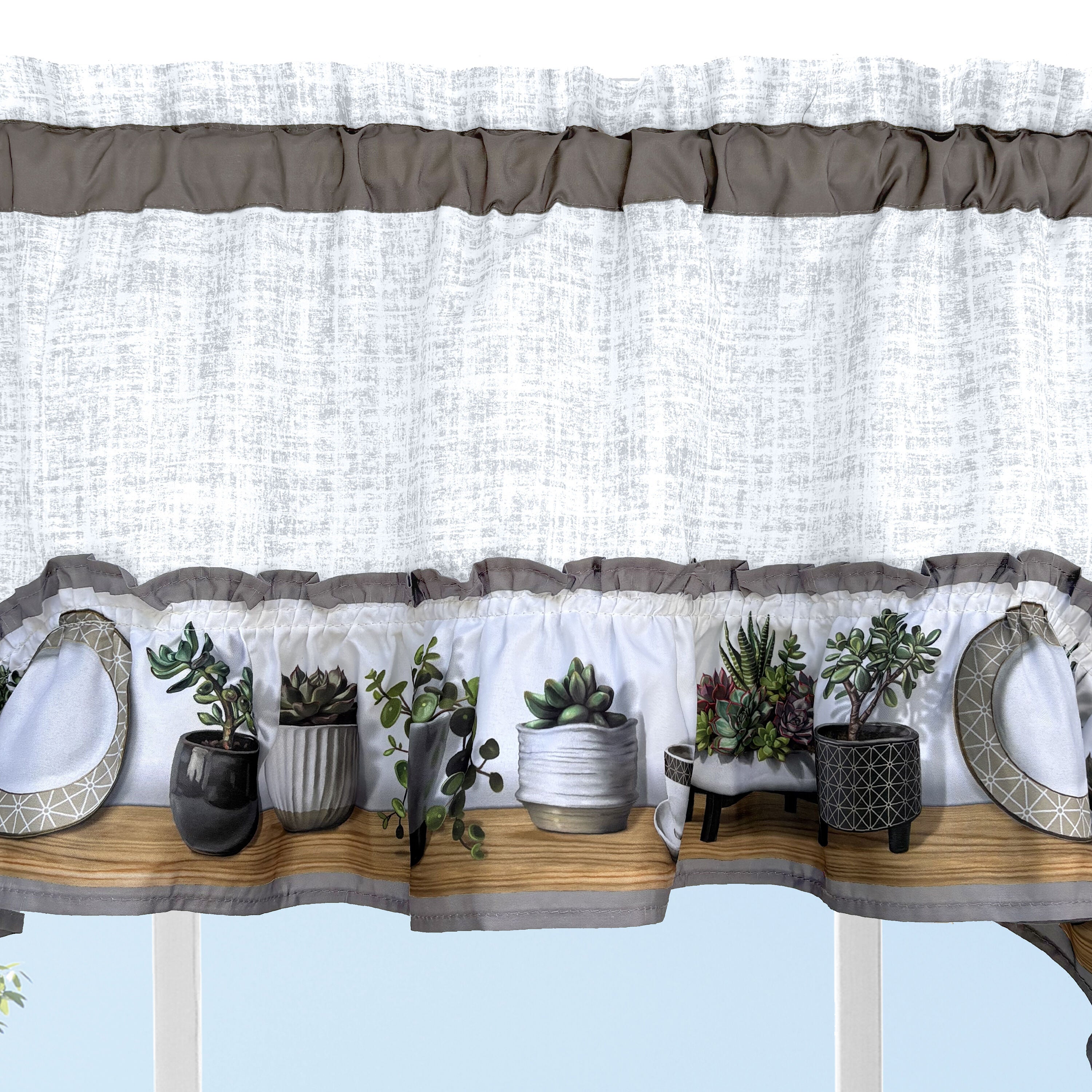 Jade Printed Tier and Swag Window Curtain Set, MULTI, alternate image number 3