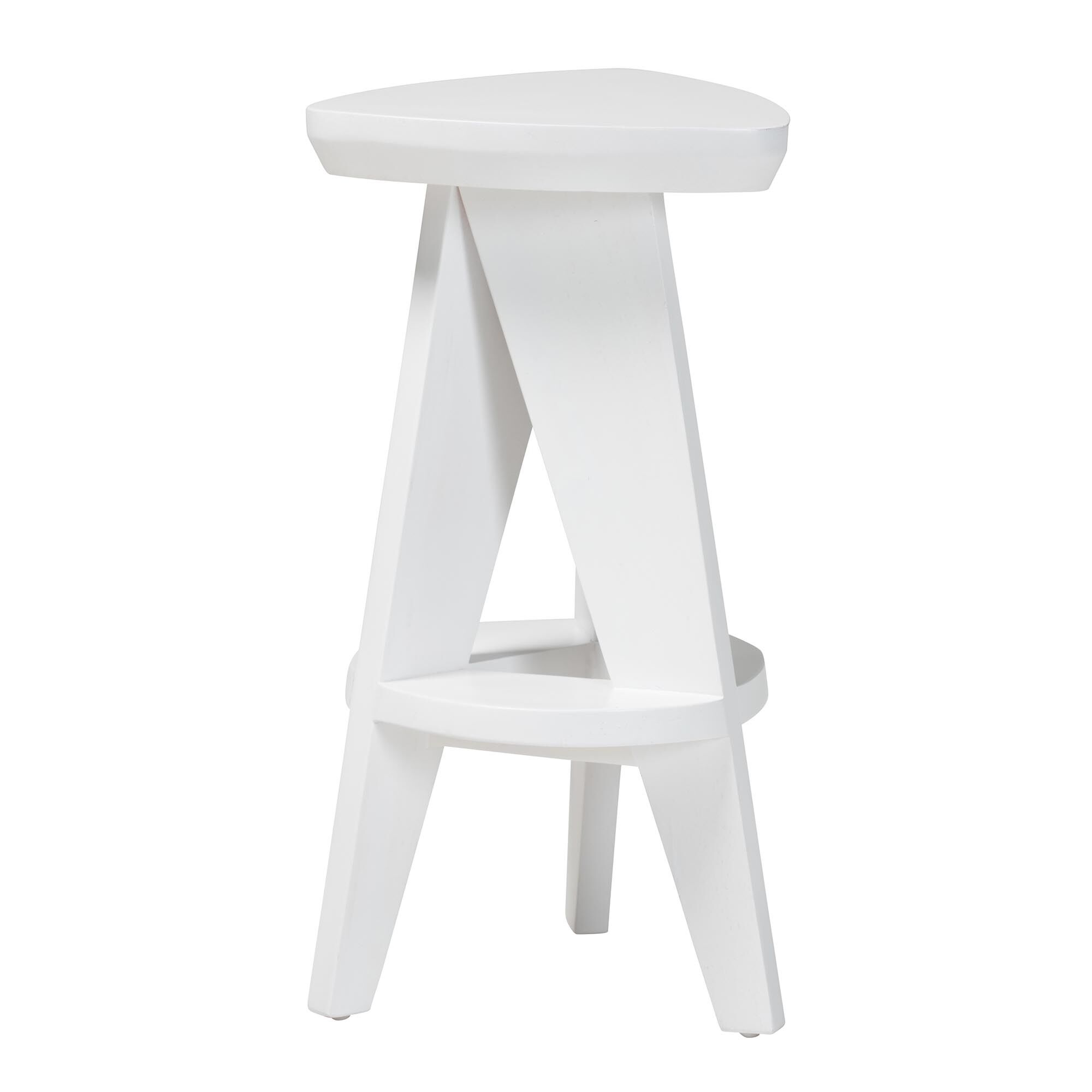 Roy Wood Counter Stool, WHITE, alternate image number 1