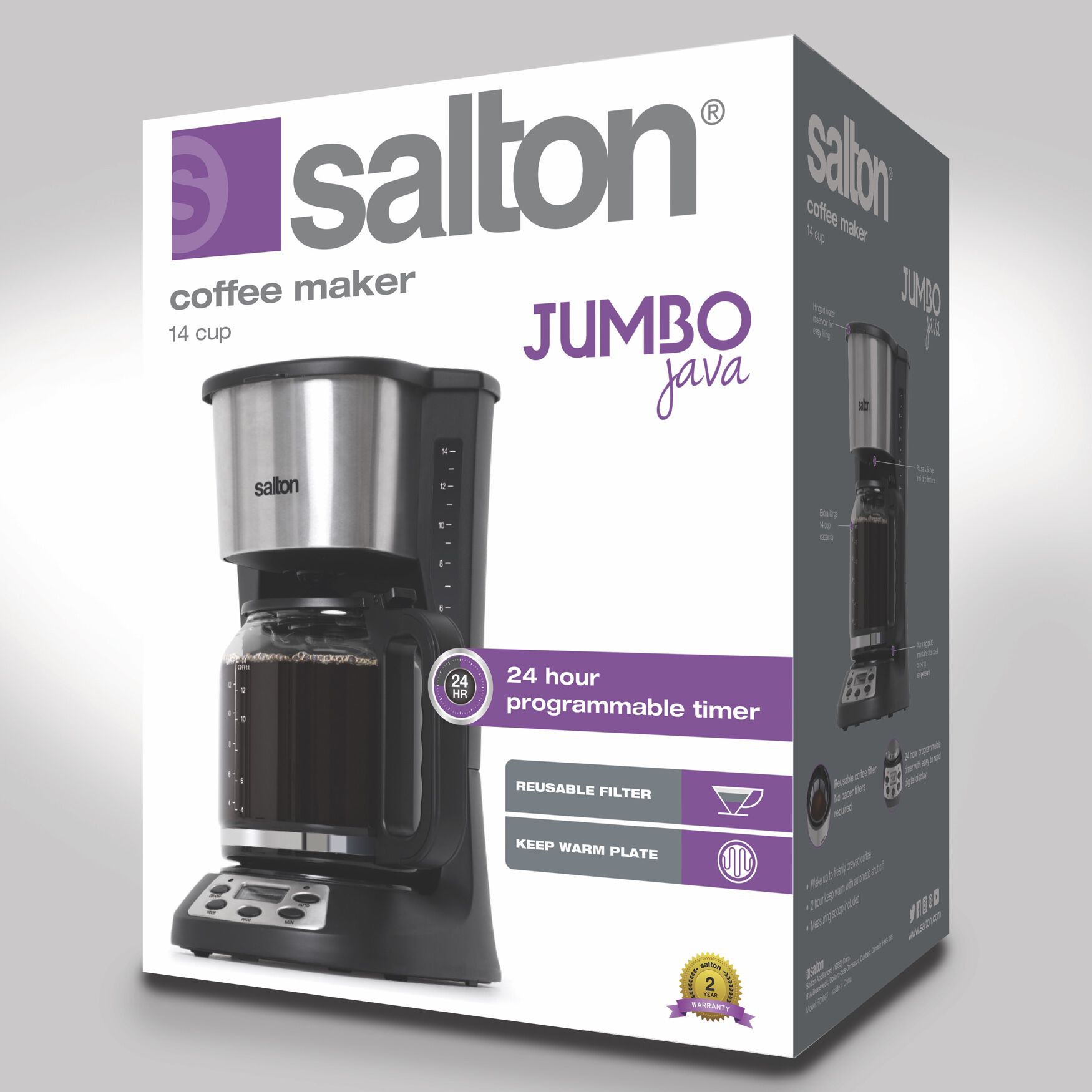 The Jumbo Java Coffee Maker - 14 Cups - Black, , alternate image number 6