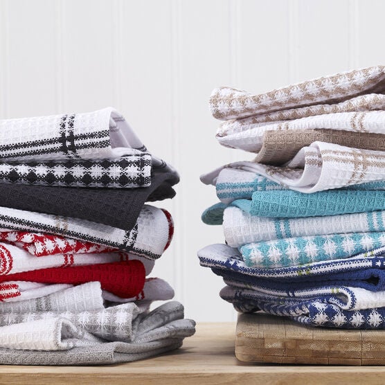 Coordinating Flat Waffle Weave Dish Cloths, Set Of 12 Dish Cloth, , alternate image number null