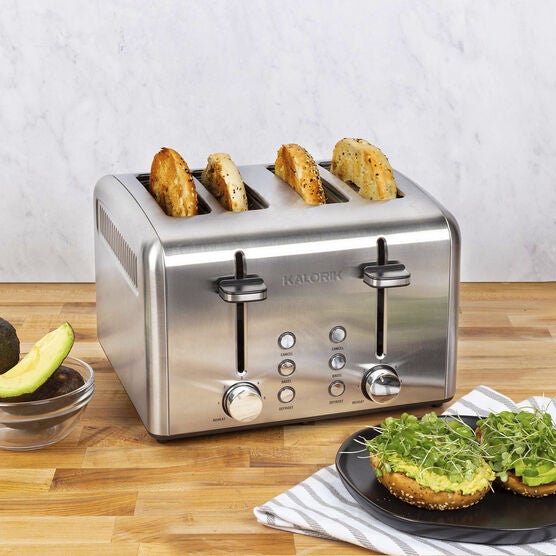 Kalorik 4-Slice Toaster, Stainless Steel, STAINLESS STEEL, hi-res image number null
