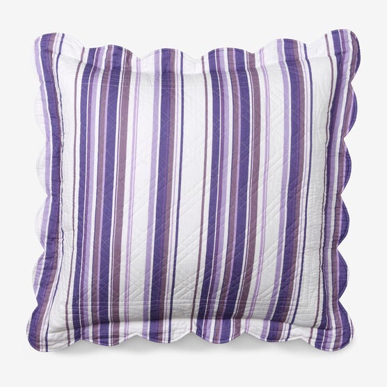 Florence Euro Sham, LILAC STRIPE, hi-res image number null