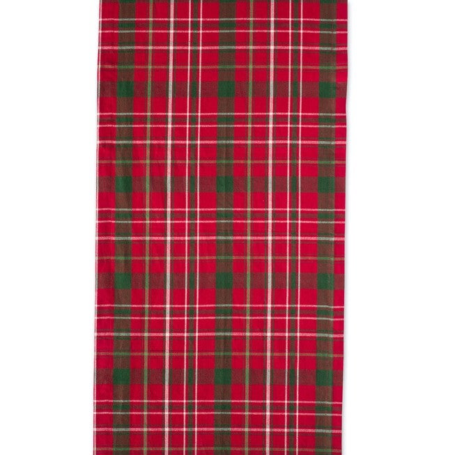 Tartan Holly Plaid Table Runner 14x108, , alternate image number 3