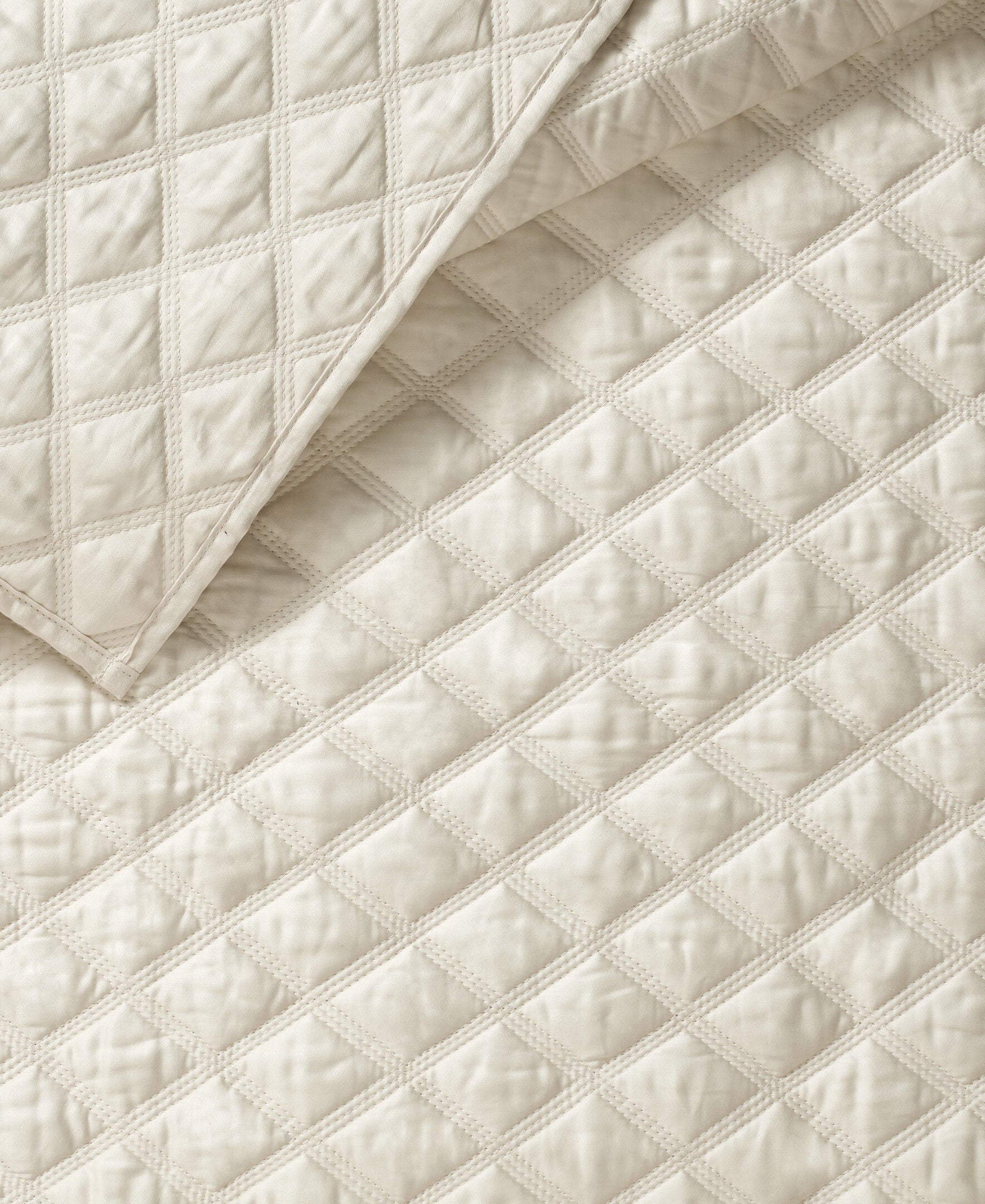 PREMIER SATEEN FULL/QUEEN 3PC. QUILT SET, PARCHMENT, alternate image number 3