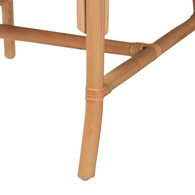 Rio Modern Bohemian Natural Brown Rattan Dining Chair, , alternate image number null