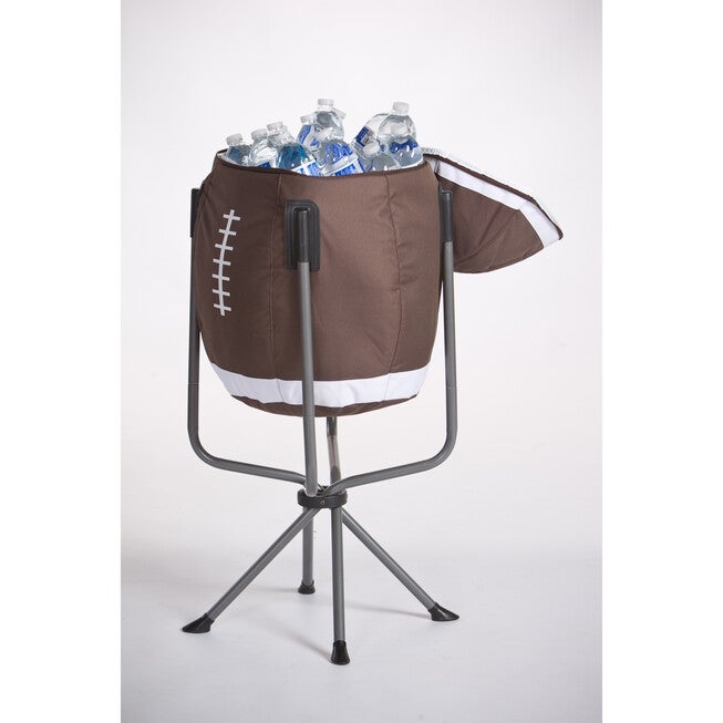 Large Insulated Football Shaped Cooler, BROWN, hi-res image number 0
