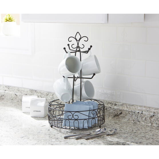 Scroll Mug Tree, BLACK, hi-res image number null