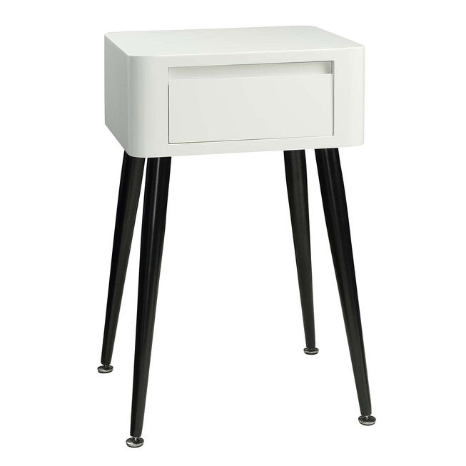 Black & White Side Table with Tall Legs , , on-hover image number 1
