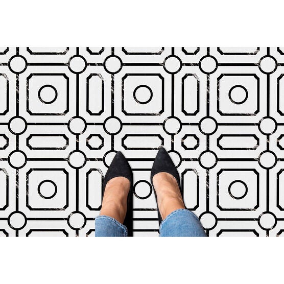 Retro 12x12 Self Adhesive Vinyl Floor Tile - Carrera - 20 Tiles/20 sq. ft., , alternate image number null