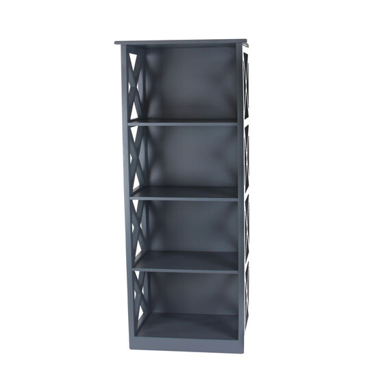 Grey Wood Traditional Shelving Unit, 51 " x 16 " x 12 ", , alternate image number null