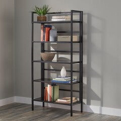 5-Tier Folded Metal Bookshelf