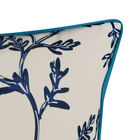 Edie @ Home Indoor/Outdoor Peacock Print With Embroidery Decorative Throw Pillow 20X20, Turq Multi, , alternate image number null