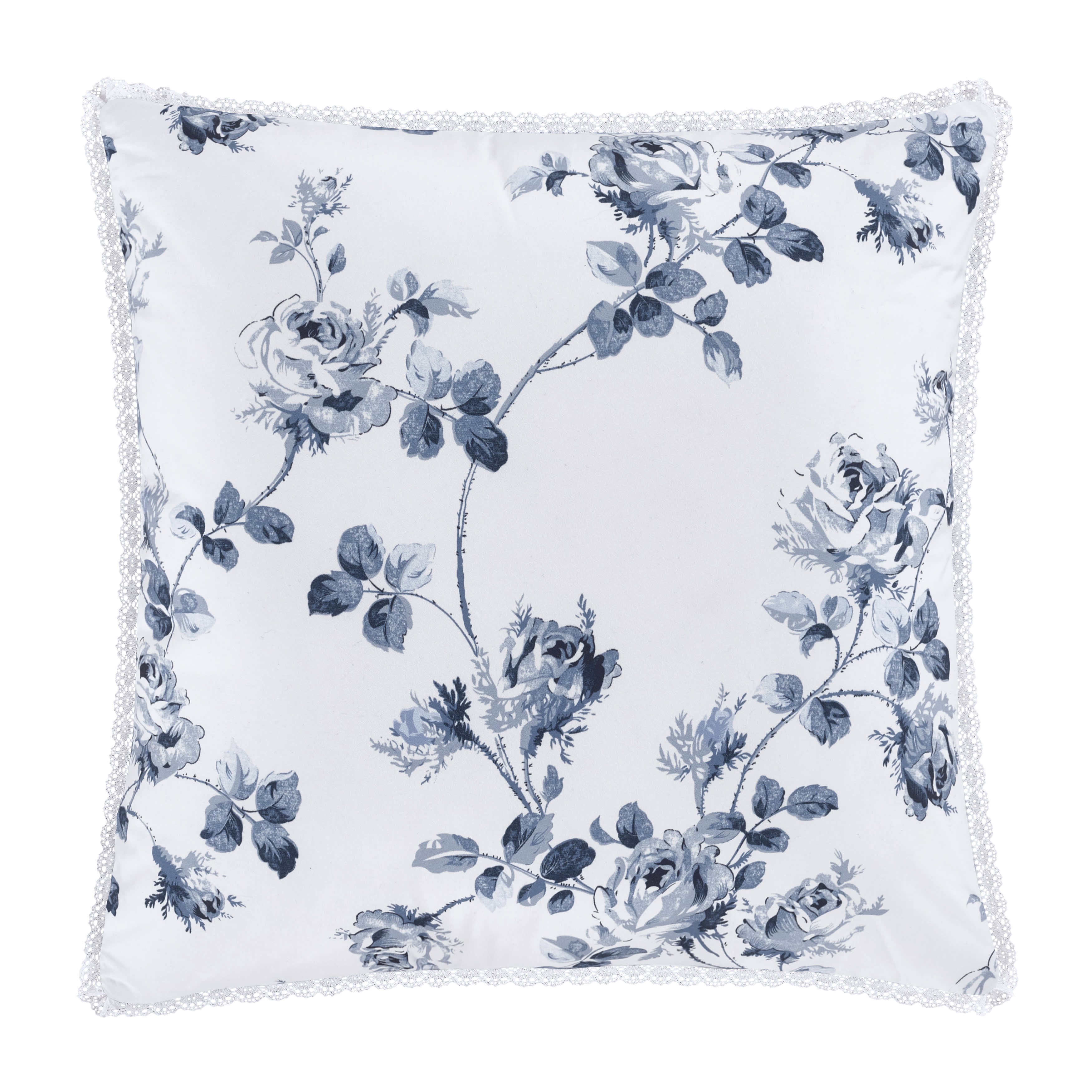 Rialto 16 Inch Square Decorative Throw Pillow, FRENCH BLUE, hi-res image number 0