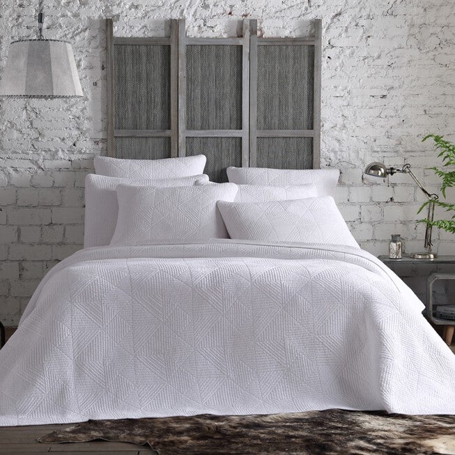 Estate Collection Origami Quilt Set, WHITE, hi-res image number null
