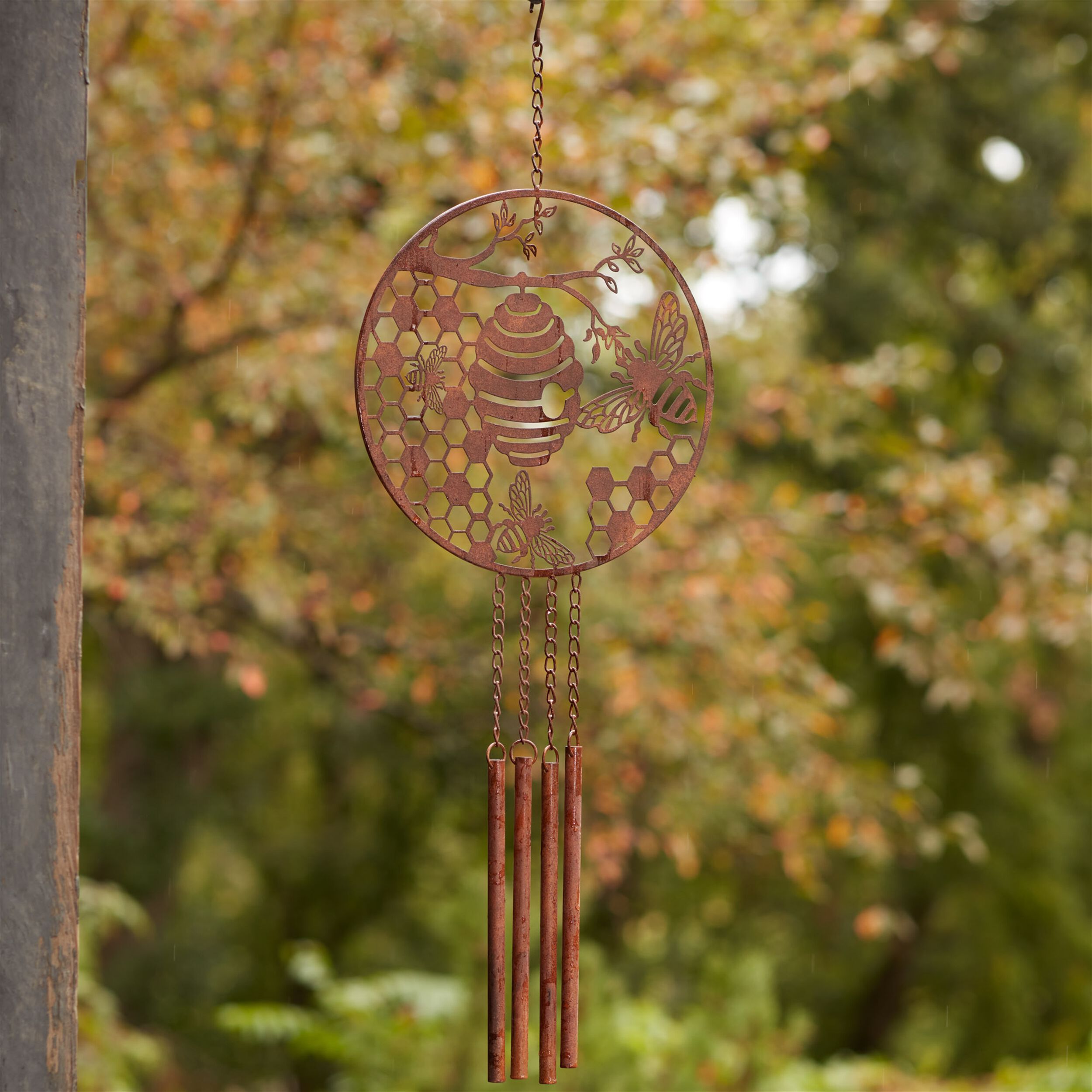 Bumble Bee Hive Garden Sign 15.5 inchesH, BRONZE, alternate image number 2