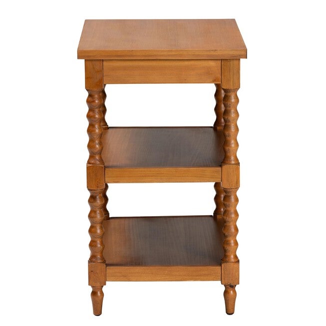 Imogene Retro-Modern Walnut Brown Finished Wood End Table, , alternate image number 3
