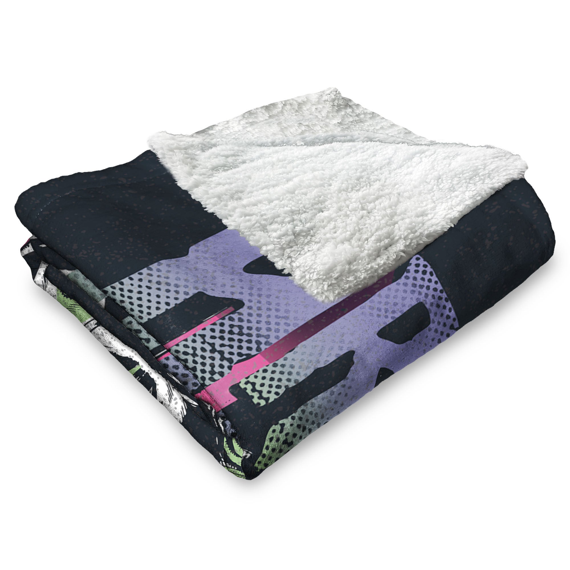 Warner Bros. DC Arkham Asylum Silk Touch Sherpa Throw Blanket 50x60 Inches, DC ARKHAM, alternate image number 3