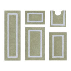 Hotel Collection 100% Cotton 5 Piece (17" X 24" | 20" X 20" | 21" X 34" | 24" X 40" | 20" X 60") Bat