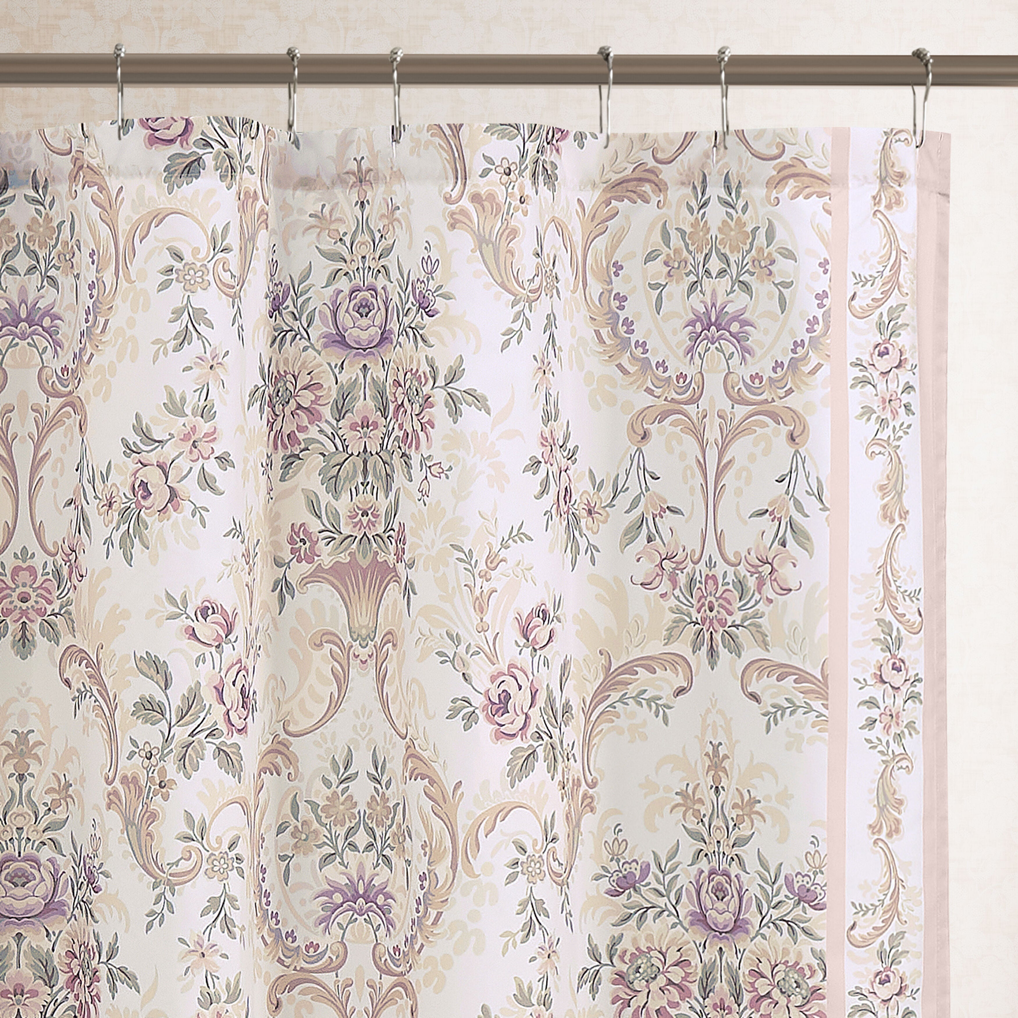 AVANT GARDEN SHOWER CURTAIN, BLUSH, alternate image number 1
