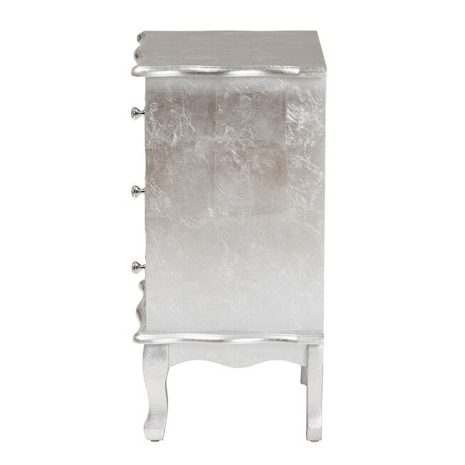 Newton Classic And Traditional Gold Finished Wood 3-Drawer Nightstand, , alternate image number 3
