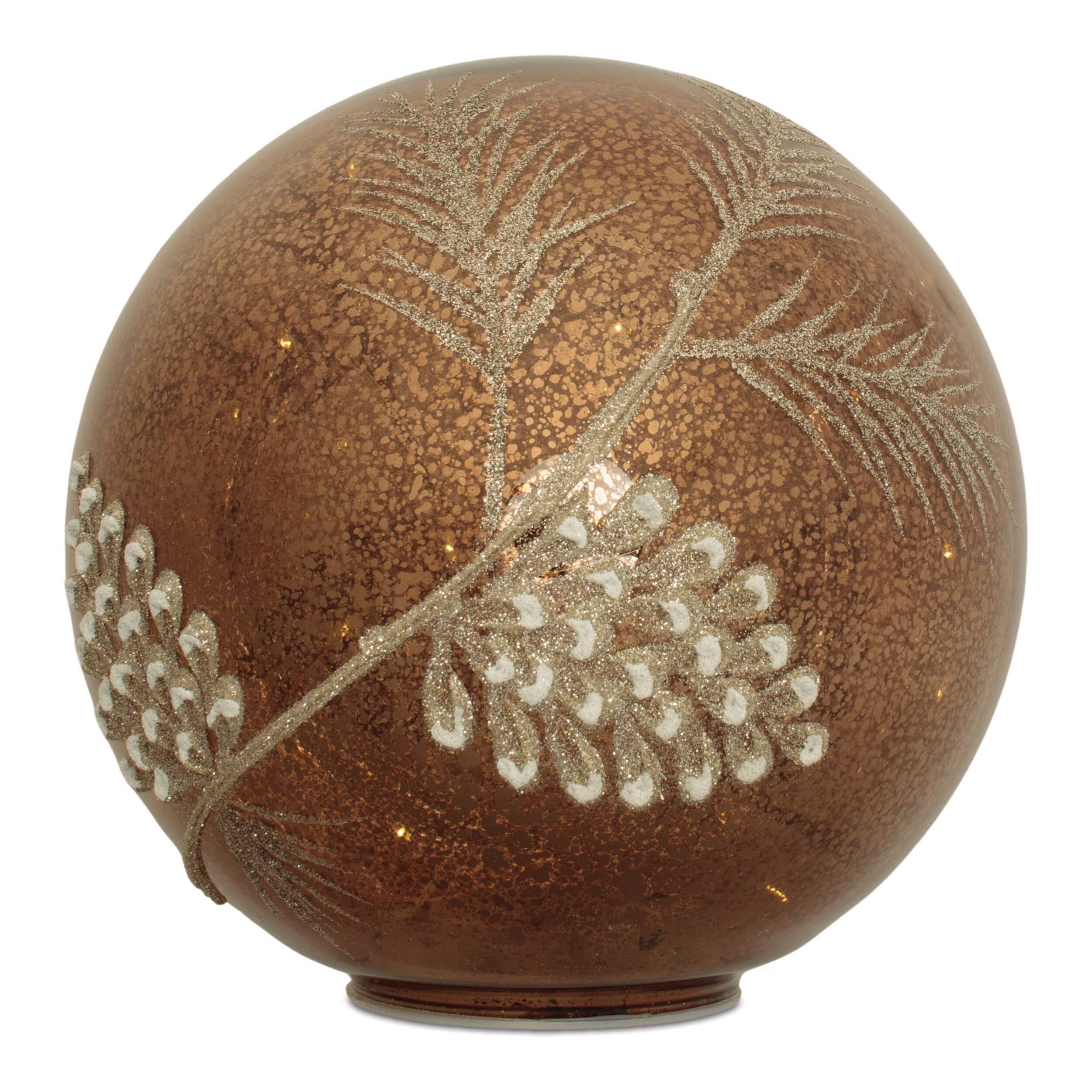 LED Pinecone Globe (Set of 2), BROWN GRAY, alternate image number 2
