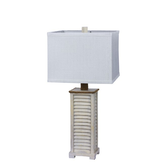 26 inches Antique Ivory Resin Table Lamp, , on-hover image number null
