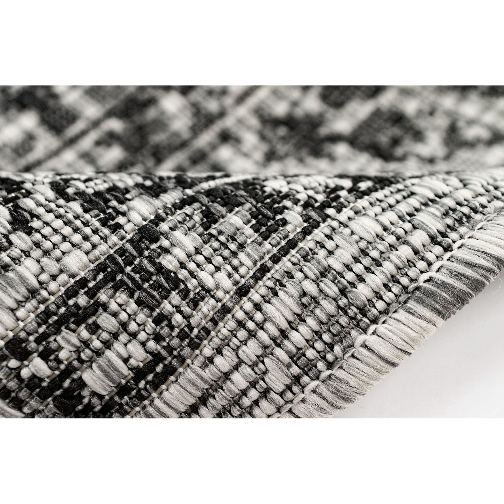 Carmel Vintage Floral Indoor/Outdoor Area Rug Black, , alternate image number 3