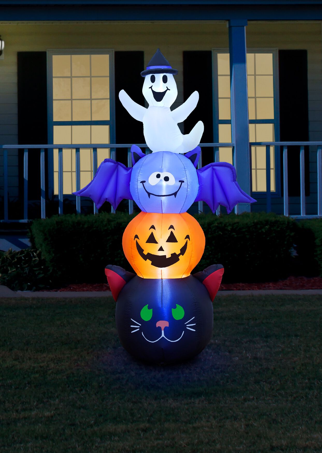 6' Halloween Stacked Inflatable Figures, MULTI, on-hover image number 1