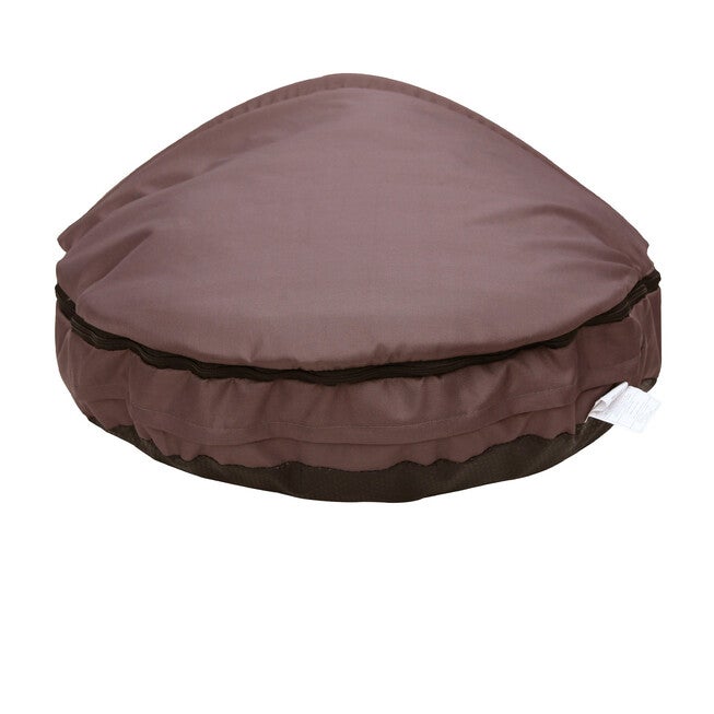 Happycare Tex Durable Oxford to Sherpa Pet Cave and Round Pet Bed, 25 inches, with Removable top and Insert, Coffee, , alternate image number null