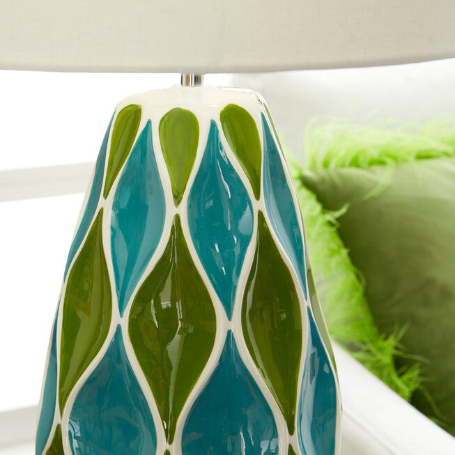 Green Stone Traditional Table Lamp, , alternate image number null